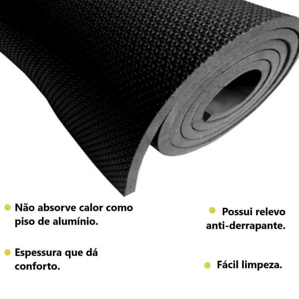 Assoalho Gravatão Preto Para Barco 14,0mm Eva Brasil