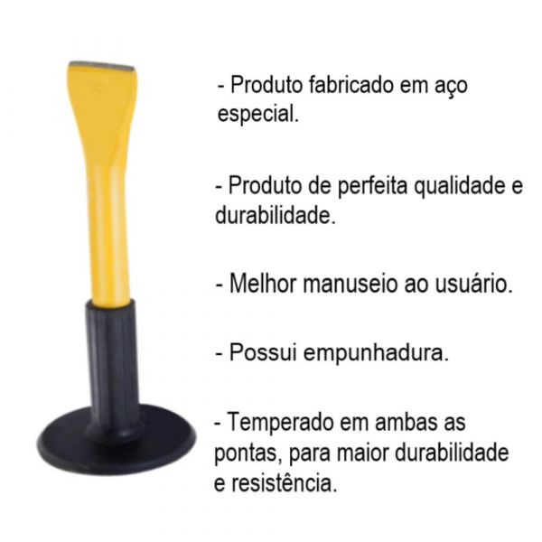 Talhadeira de Aço Redonda Com Empunhadura 3/4x12” Momfort