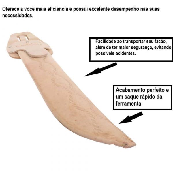 Bainha De Couro Para Facão 12” Vonder