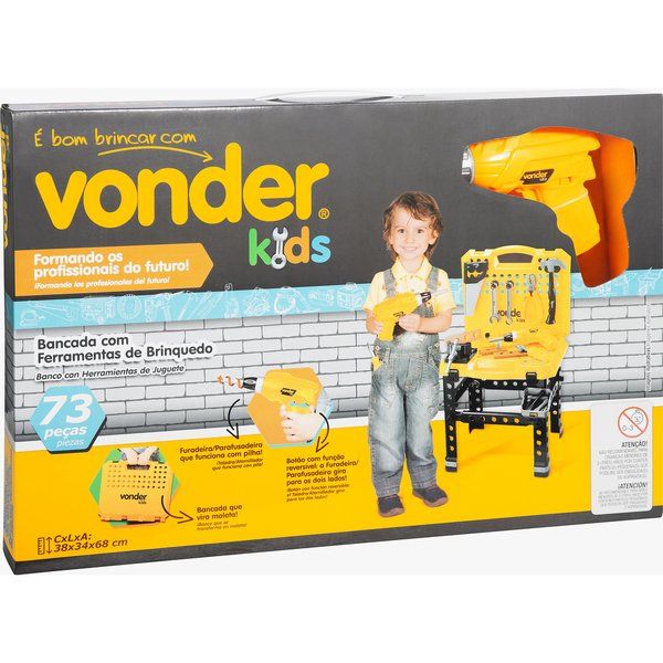 Bancada de Brinquedo com 73 Peças Vonder