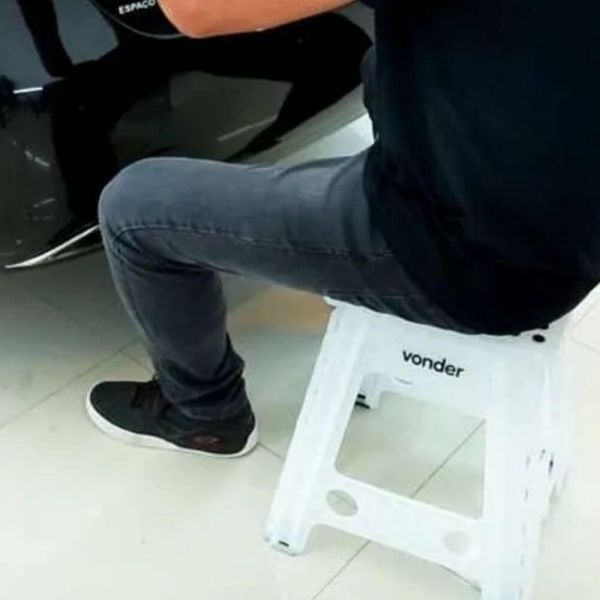 Banqueta Plástica Dobrável 450mm Vonder