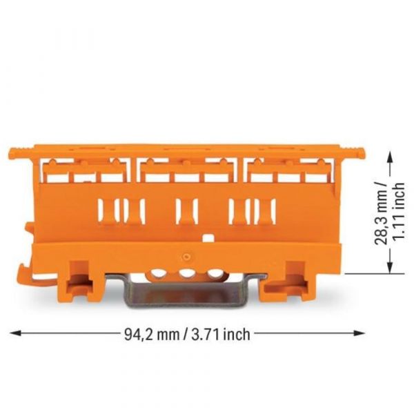 Base de Montagem 221-510 para Fixação em Trilho Linha 221 Wago