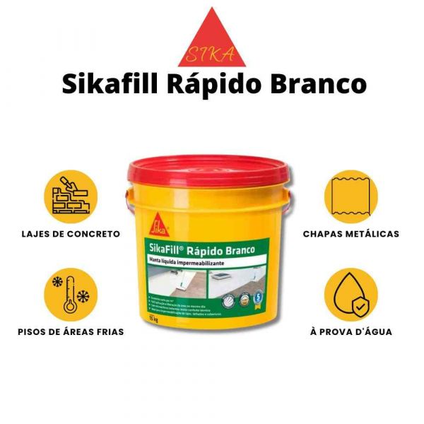 Sikafill Rápido Branco 15kg Sika