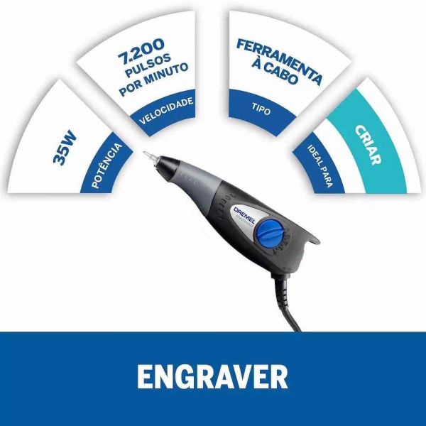 Engraver Gravador Elétrico Com 2 Acessórios 220V Dremel