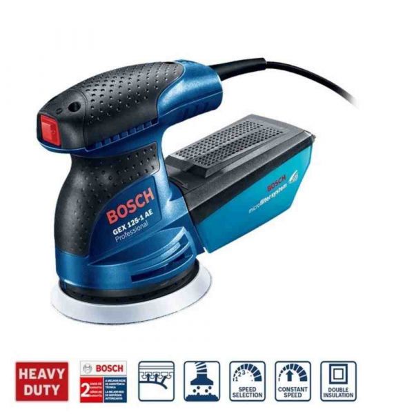Lixadeira Orbital Bosch GEX 125-1 AE 250W 220V disco de lixa