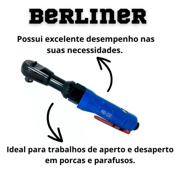Chave De Catraca Pneumática PRO-320 1/2, 07KGFM Berliner