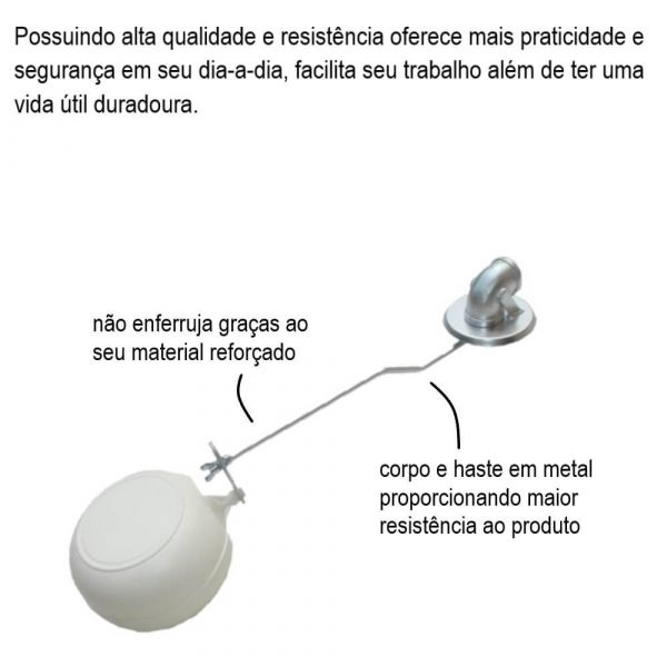 Boia Vazão Total 1” Com Bola Plástica Inka