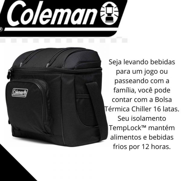 Bolsa Térmica 16 Latas Preta Coleman 