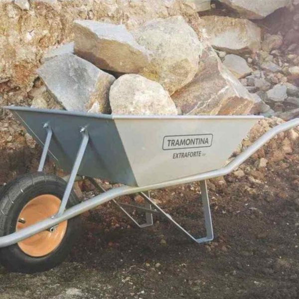 Carrinho de Mão Extraforte Caçamba 65 Litros Metálica Reforçada Tramontina