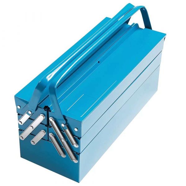 Caixa de Ferramentas Sanfonada Azul Com 5 Gavetas Tramontina  