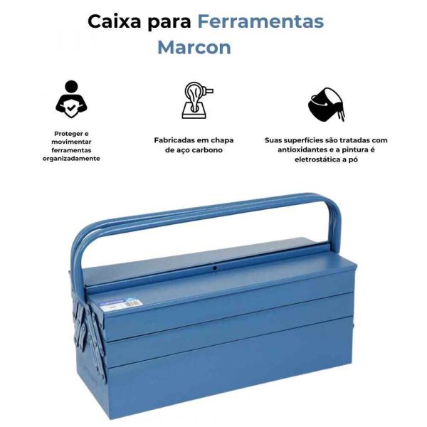 Caixa para Ferramentas com 5 Gavetas N-550 Marcon