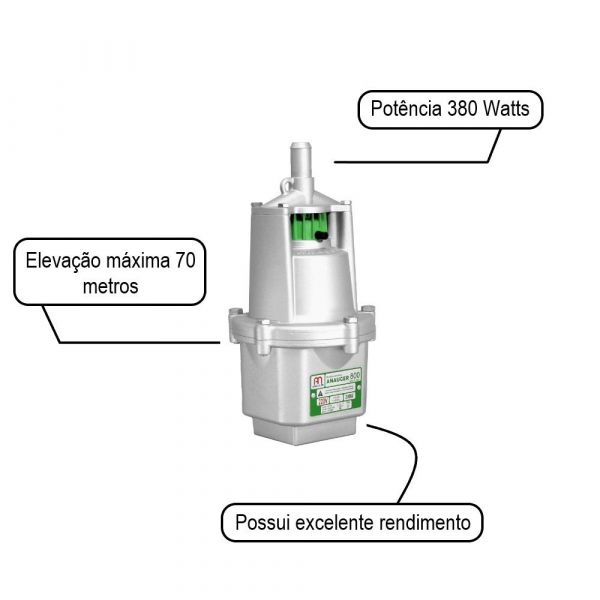 Bomba Submersa Anauger 800 5g 220/254v