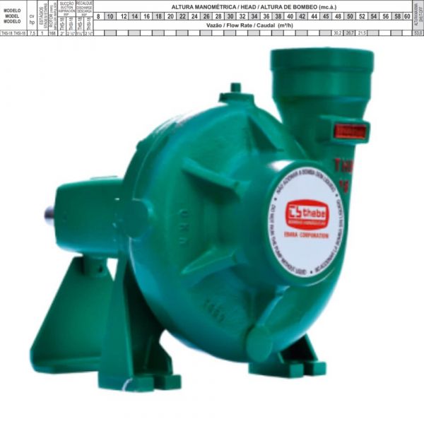 Bomba THB-18 R.168 Mancal 7,5cv Thebe