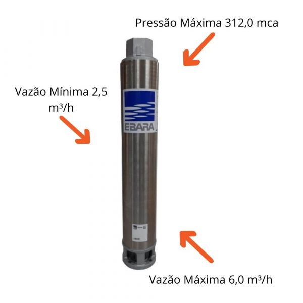 Bombeador 3,0CV 4BPS 5F 14 Estágios Ebara