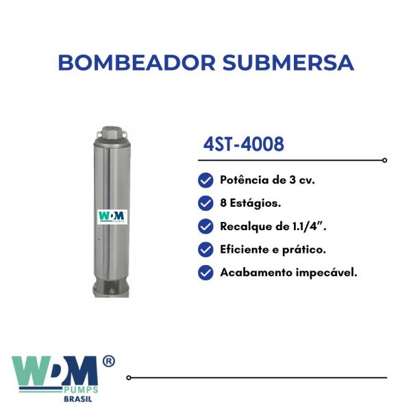 Bombeador 3,0cv 4ST-4008 Wdm
