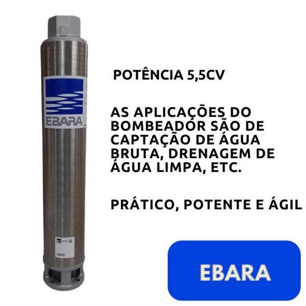 Bombeador 4BPS 9I 5,5cv 24 Estágios Ebara