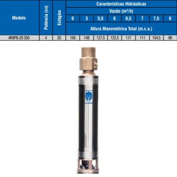 Bombeador 4cv 4R6PB-20 Leão
