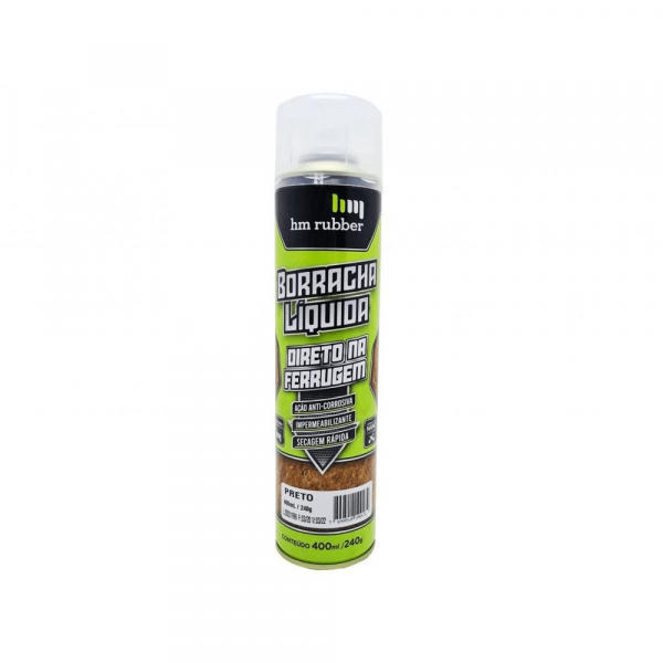 Borracha Líquida Spray 240g Preto HM Rubber