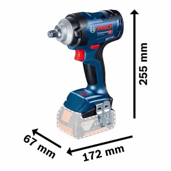 Chave de Impacto Bosch GDS 18V-400 Brushless 18V Sem Bateria maleta