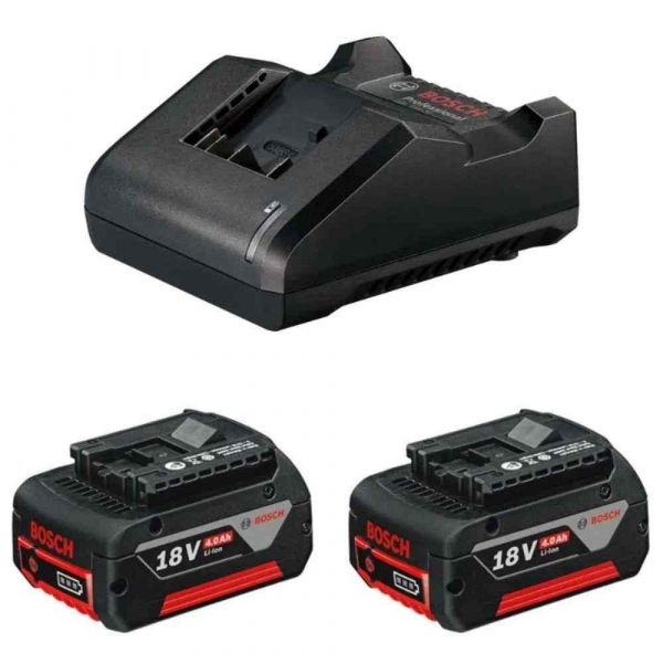 Kit Bosch 2 baterias de lítio GBA 18V e Carregador Bivolt 18V