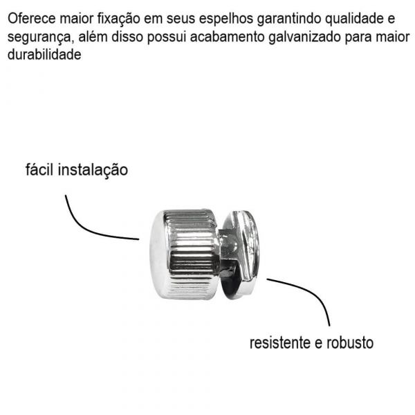 Botão Francês Para Fixação De Espelho Bemfixa
