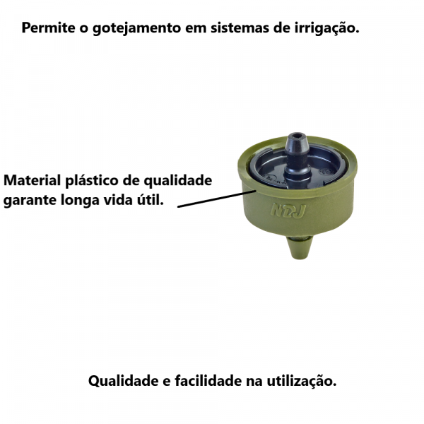 Botão Gotejador Autocompensante 4 L/H Modelo 2004 Naandanjain