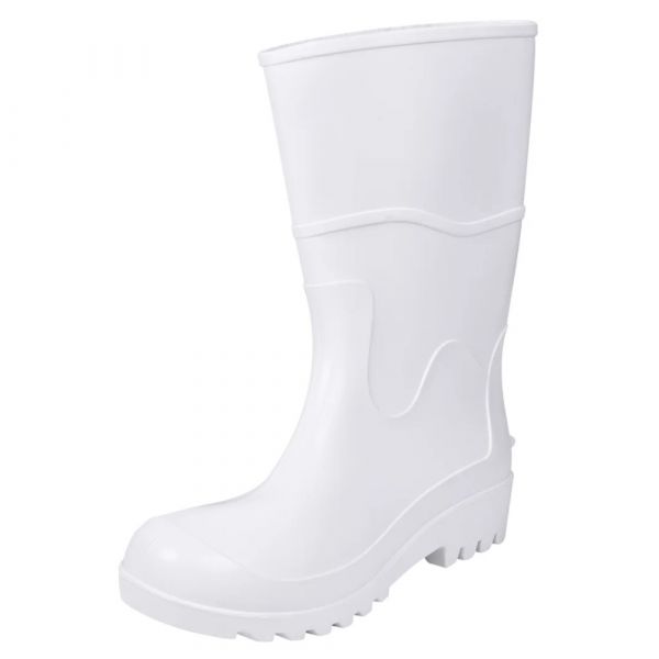 Bota de Borracha Cano Médio Nº 38 Branco Kala 