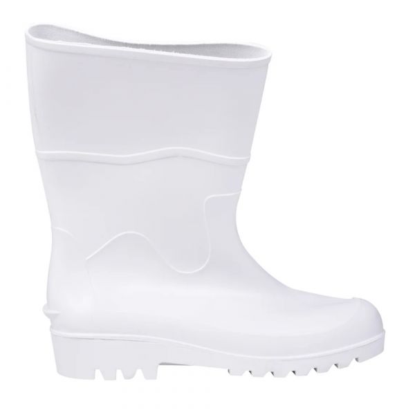 Bota de Borracha Cano Médio Nº 38 Branco Kala 