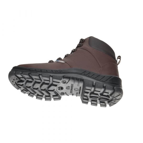 Bota de Segurança Nobuck Café Rodock Bico PVC com Cadarço Marluvas N° 39