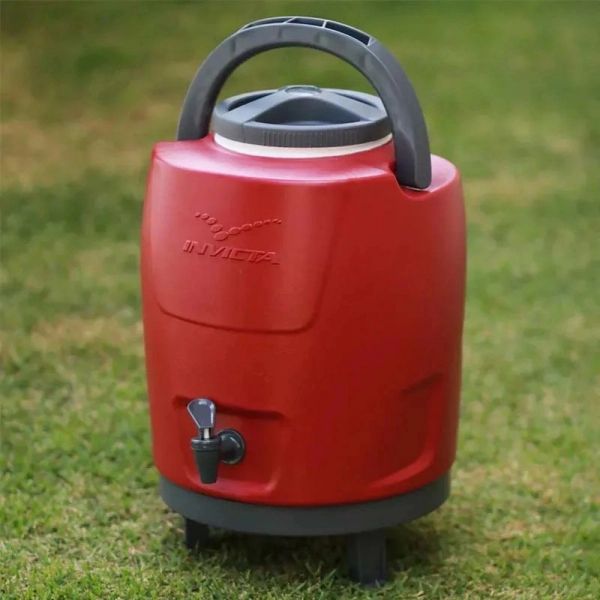 Botijão Térmico com Tripé 9 Litros Vermelho Valvet Invicta 