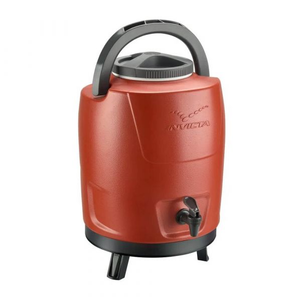 Botijão Térmico com Tripé 9 Litros Vermelho Valvet Invicta 