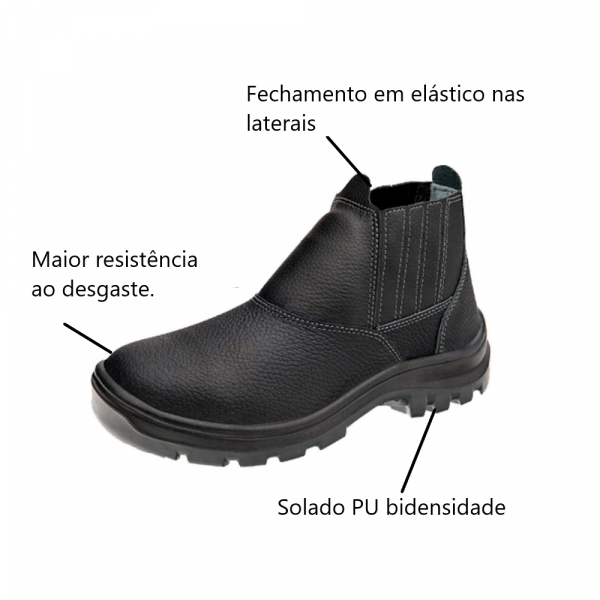 Botina de Segurança Bico de Aço Vulcaflex Marluvas N° 45