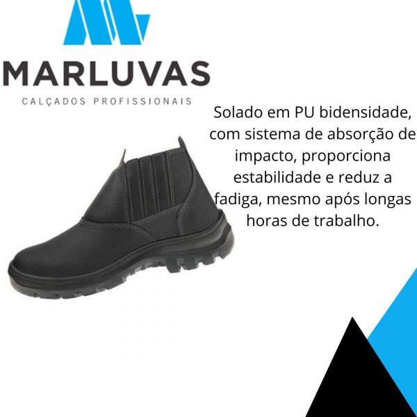 Botina de Segurança Bico De Aço Vulcaflex- Marluvas N° 37