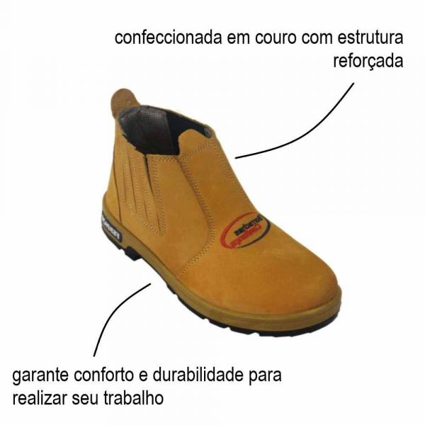 Botina Ferpam Borrachas Amarela N 38 Fire