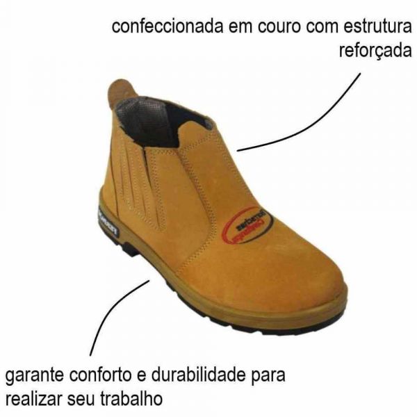 Botina Ferpam Borrachas Amarela N° 39 Fire