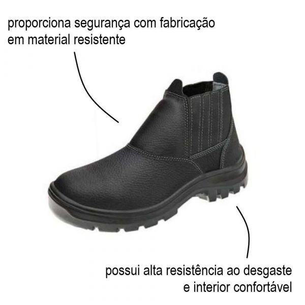 Botina Monodensidade Elástica Número 43 Bico de Plástico Effe 