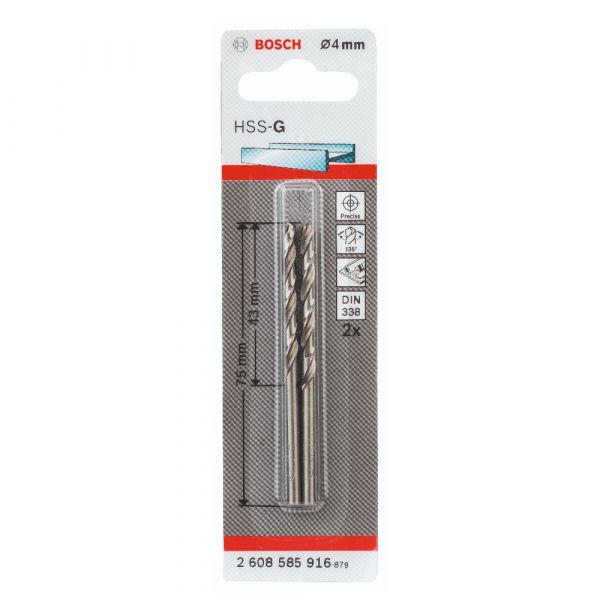 Broca para metal Bosch Aço Rápido HSS-G 1,5mm 2 peças