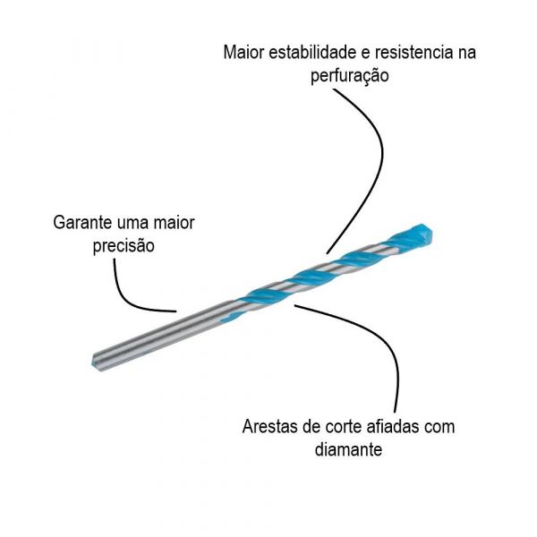 Broca Bosch CYL-9 Multimaterial Ø6 x 60 x 100 mm