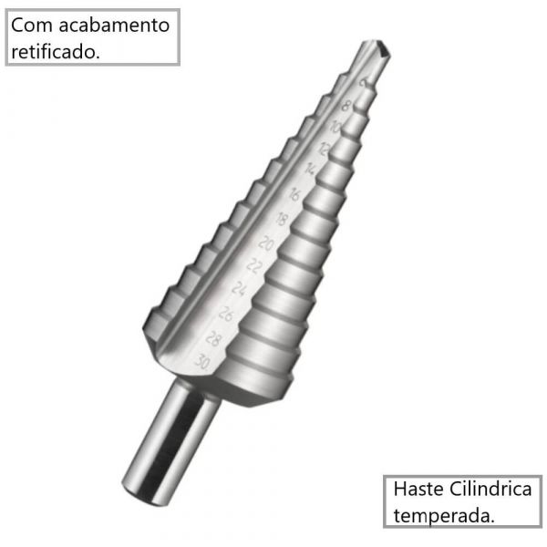 Broca Escalonada 6 A 30mm Hansatecnica