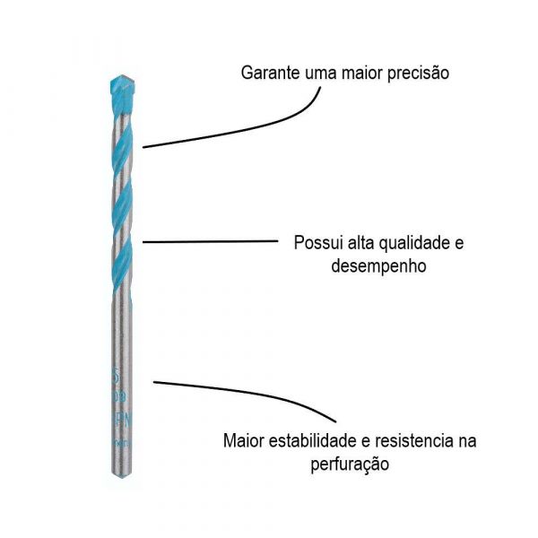 Broca Bosch CYL-9 Multimaterial Ø5 x 50 x 85 mm