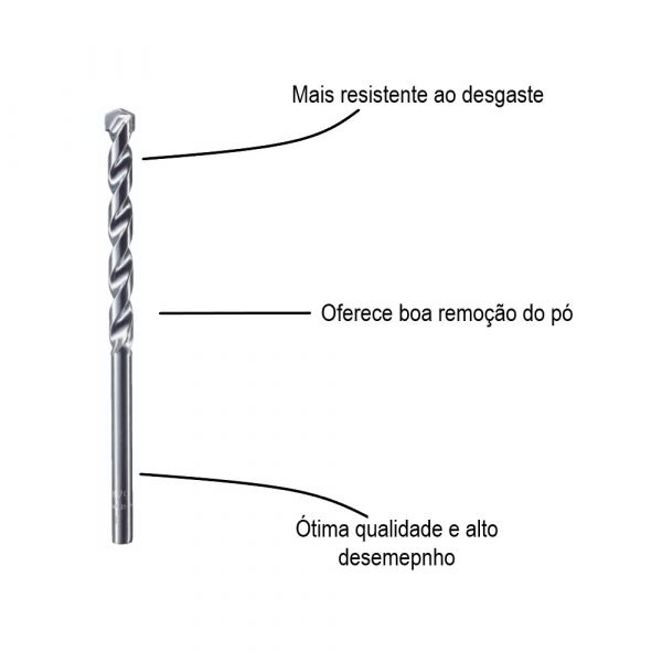 Broca para concreto Bosch CYL-1 Ø10 x 80 x 120 mm