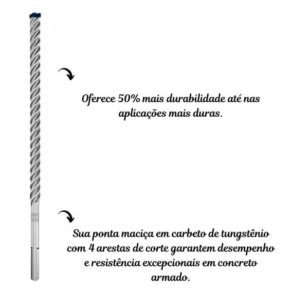 Broca para concreto Bosch EXPERT SDS Max-8X Ø25 x 400 x 520 mm