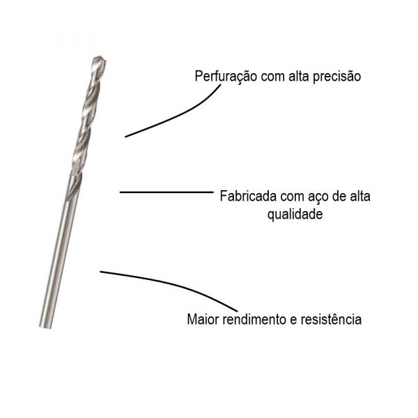 Broca para metal Bosch Aço Rápido HSS-G 3mm