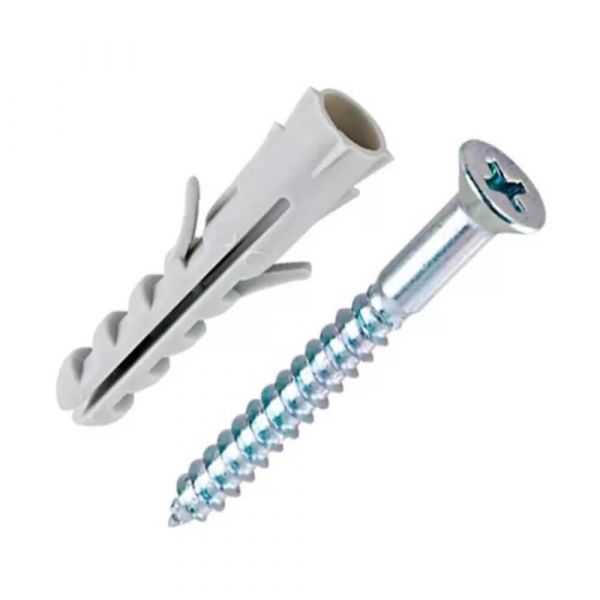 Bucha De Nylon Com Parafuso Cabeça Chata 4mm Bemfixa