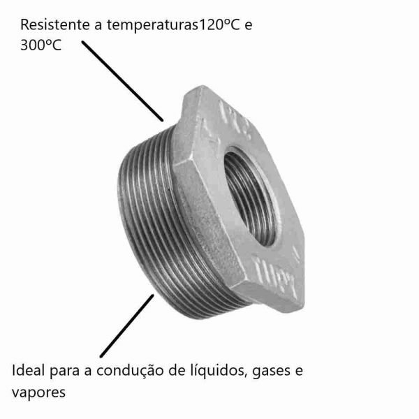Bucha De Redução Galvanizado 3X2 1/2” Tupy