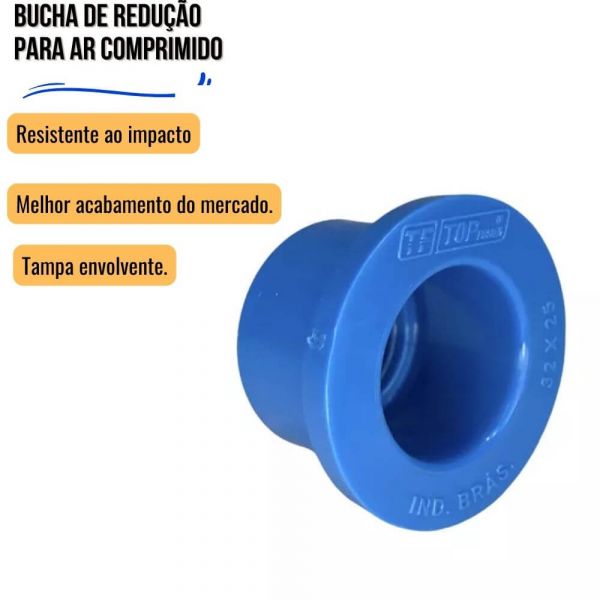 Bucha de Redução Para Redes de Ar Comprimido 32x25mm Topfusion