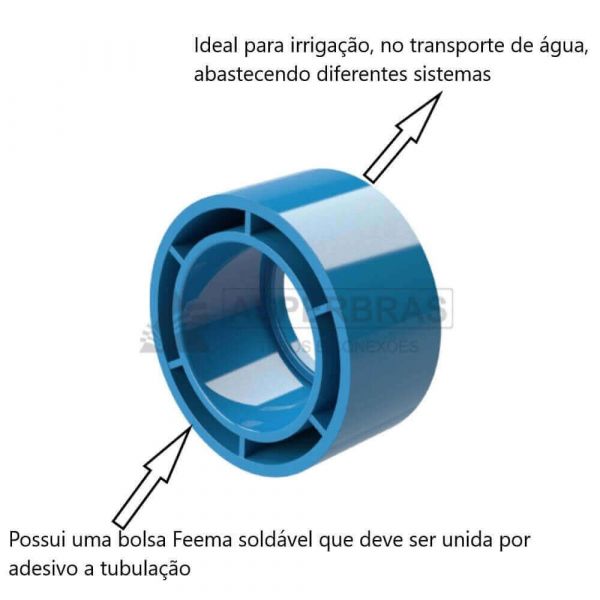 Bucha de Redução Soldável Para Irrigação DN50 1