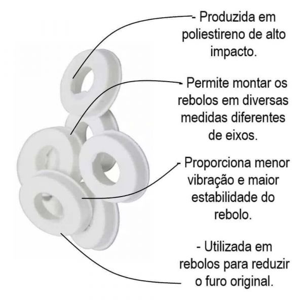 Bucha Redução Para Rebolo 1.1/4