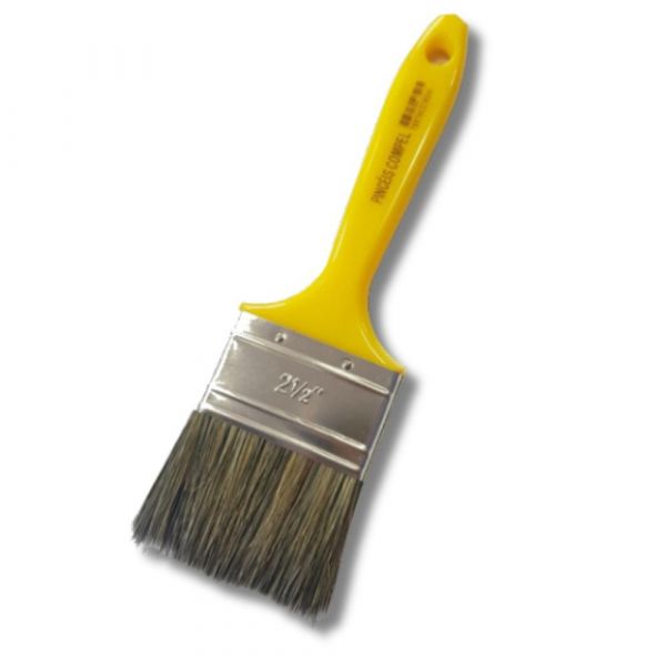 Pincel Cerda Gris Com Cabo Amarelo 2.1/2