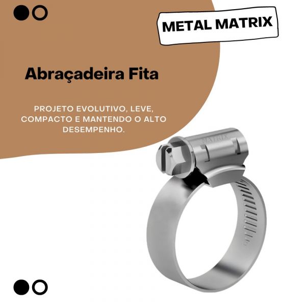 Abraçadeira Fita 9mm 12-16 Metal Matrix